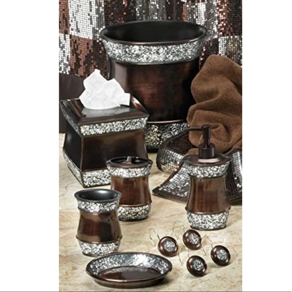 Elite Tumbler Bronze Glass Crystal Trim